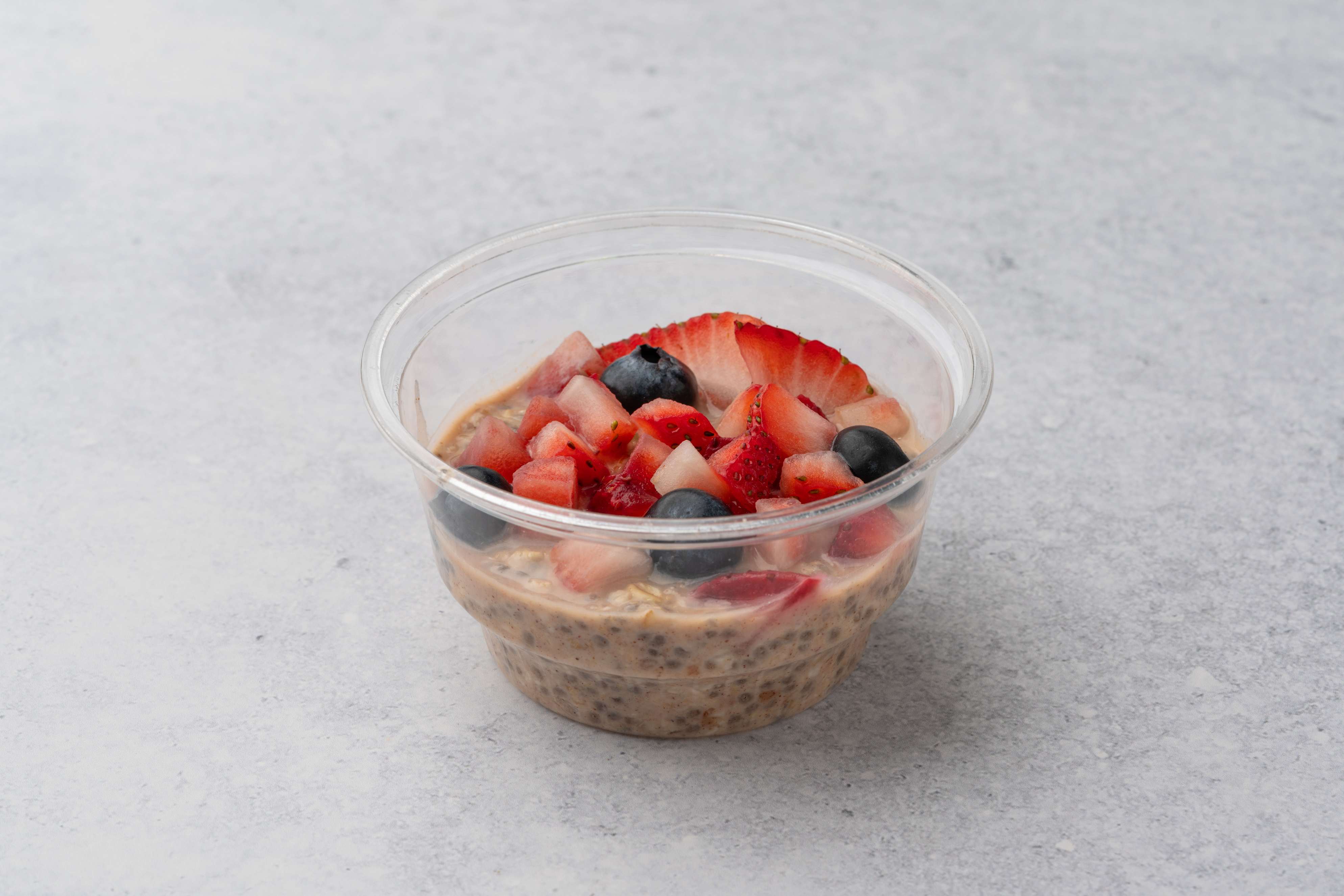 Overnight Oatmeal With Almond Butter And Berries